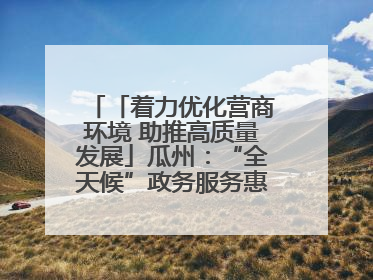 「着力优化营商环境 助推高质量发展」瓜州：“全天候”政务服务惠企便民
