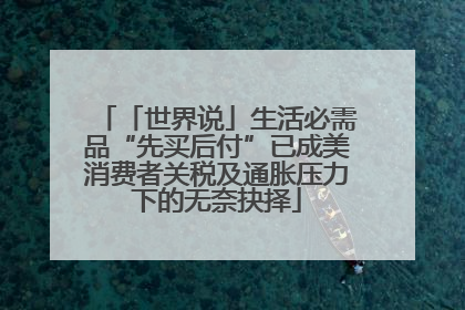 「世界说」生活必需品“先买后付”已成美消费者关税及通胀压力下的无奈抉择