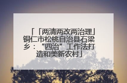 「两清两改两治理」铜仁市松桃自治县石梁乡：“四治”工作法打造和美新农村