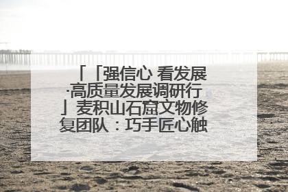 「强信心 看发展·高质量发展调研行」麦积山石窟文物修复团队：巧手匠心触摸“光阴的故事”