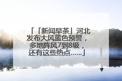 「新闻早茶」河北发布大风蓝色预警，多地阵风7到8级，还有这些热点……