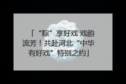 “粽”享好戏 戏韵流芳！共赴河北“中华有好戏”特别之约