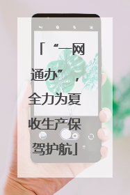 “一网通办”，全力为夏收生产保驾护航