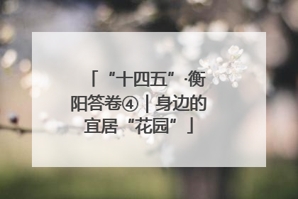 “十四五”·衡阳答卷④｜身边的宜居“花园”
