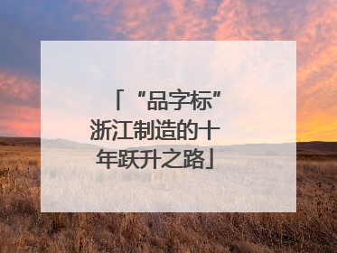 “品字标”浙江制造的十年跃升之路