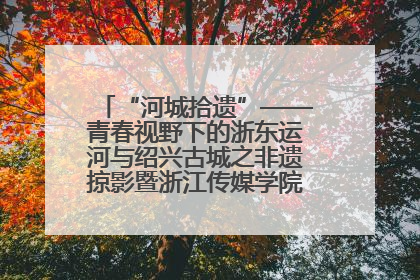 “河城拾遗”——青春视野下的浙东运河与绍兴古城之非遗掠影暨浙江传媒学院小学期来绍