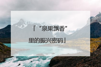“泉果飘香”里的振兴密码