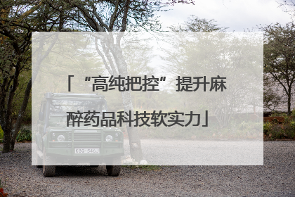 “高纯把控”提升麻醉药品科技软实力