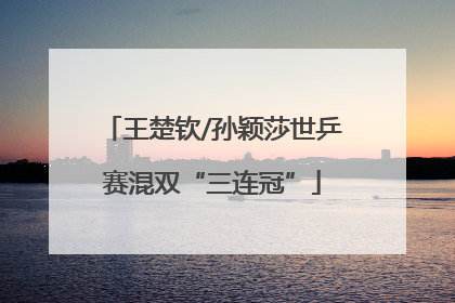 王楚钦/孙颖莎世乒赛混双“三连冠”