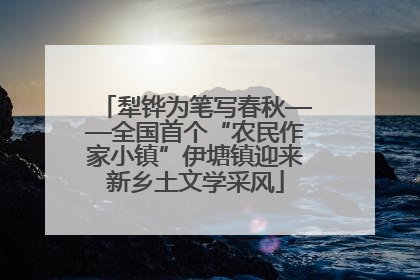 犁铧为笔写春秋——全国首个“农民作家小镇”伊塘镇迎来新乡土文学采风