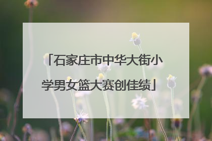 石家庄市中华大街小学男女篮大赛创佳绩