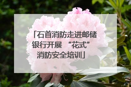 石首消防走进邮储银行开展 “花式”消防安全培训
