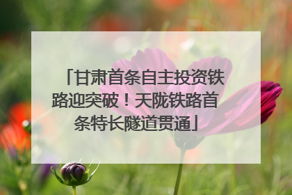 甘肃首条自主投资铁路迎突破！天陇铁路首条特长隧道贯通