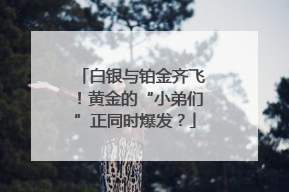 白银与铂金齐飞！黄金的“小弟们”正同时爆发？