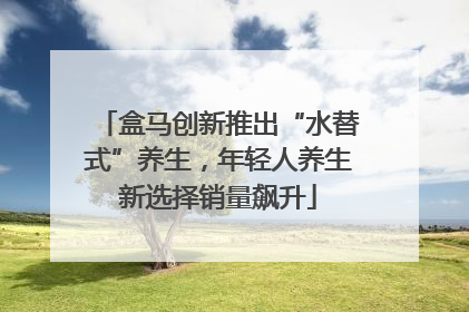 盒马创新推出“水替式”养生，年轻人养生新选择销量飙升