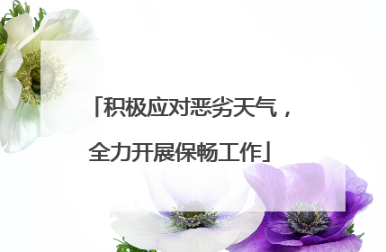 积极应对恶劣天气，全力开展保畅工作