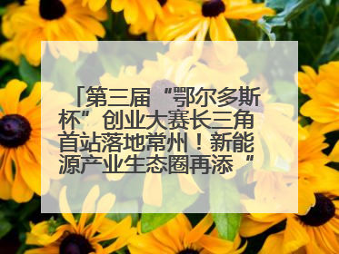 第三届“鄂尔多斯杯”创业大赛长三角首站落地常州！新能源产业生态圈再添“强链接”