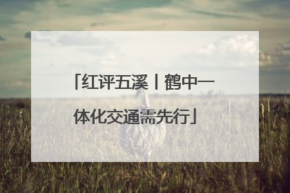 红评五溪丨鹤中一体化交通需先行