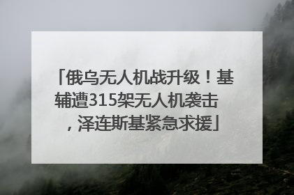 俄乌无人机战升级！基辅遭315架无人机袭击，泽连斯基紧急求援