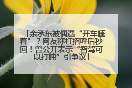 余承东被偶遇“开车睡着”？网友称打招呼后秒回！曾公开表示“智驾可以打盹”引争议