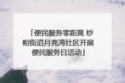 便民服务零距离 纱帽街道月亮湾社区开展便民服务日活动