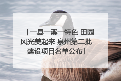 一县一溪一特色 田园风光美起来 泉州第二批建设项目名单公布