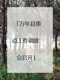 万年县重点工作调度会召开