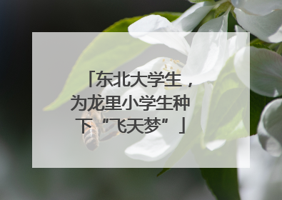 东北大学生，为龙里小学生种下“飞天梦”