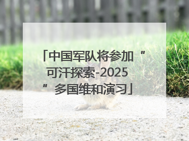 中国军队将参加“可汗探索-2025”多国维和演习