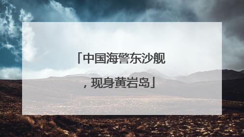 中国海警东沙舰，现身黄岩岛