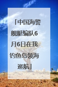 中国海警舰艇编队6月6日在我钓鱼岛领海巡航