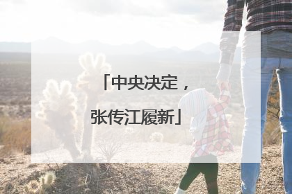 中央决定，张传江履新