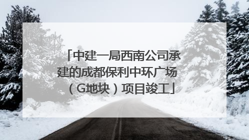中建一局西南公司承建的成都保利中环广场（G地块）项目竣工