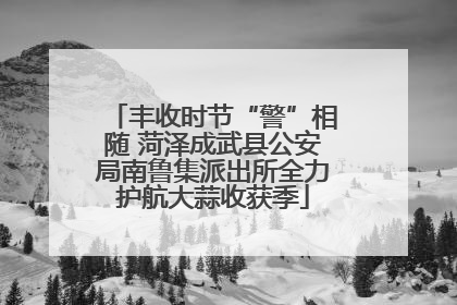 丰收时节“警”相随 菏泽成武县公安局南鲁集派出所全力护航大蒜收获季