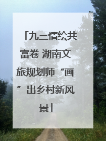 九三情绘共富卷 湖南文旅规划师“画”出乡村新风景