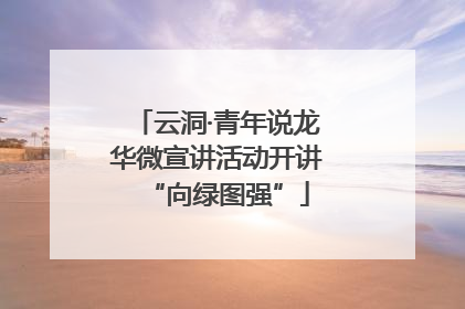 云洞·青年说龙华微宣讲活动开讲“向绿图强”