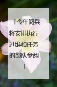 今年阅兵将安排执行过维和任务的部队参阅
