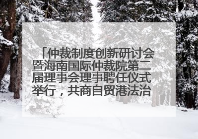 仲裁制度创新研讨会暨海南国际仲裁院第二届理事会理事聘任仪式举行，共商自贸港法治建设新路径