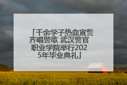 千余学子热血宣誓齐唱警歌 武汉警官职业学院举行2025年毕业典礼