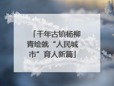 千年古镇杨柳青绘就“人民城市”育人新篇