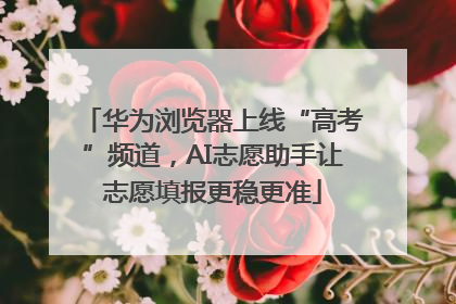 华为浏览器上线“高考”频道，AI志愿助手让志愿填报更稳更准