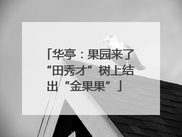 华亭：果园来了“田秀才”树上结出“金果果”