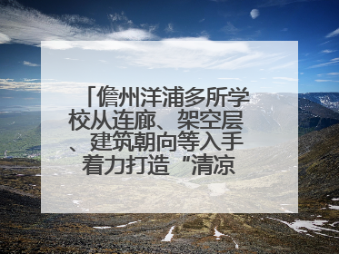 儋州洋浦多所学校从连廊、架空层、建筑朝向等入手 着力打造“清凉校园”