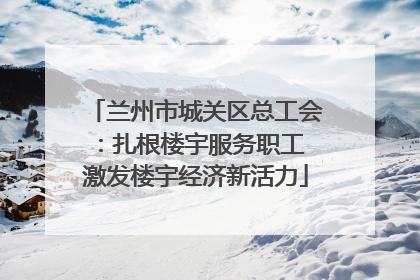 兰州市城关区总工会：扎根楼宇服务职工 激发楼宇经济新活力