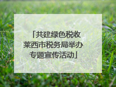 共建绿色税收 莱西市税务局举办专题宣传活动