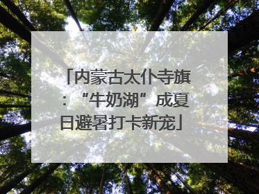 内蒙古太仆寺旗：“牛奶湖”成夏日避暑打卡新宠