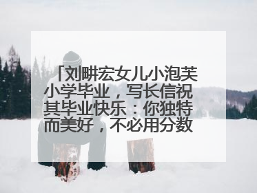 刘畊宏女儿小泡芙小学毕业，写长信祝其毕业快乐：你独特而美好，不必用分数证明自己