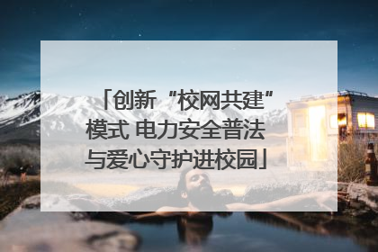 创新“校网共建”模式 电力安全普法与爱心守护进校园