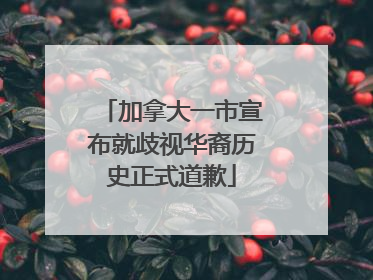 加拿大一市宣布就歧视华裔历史正式道歉