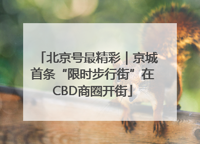 北京号最精彩｜京城首条“限时步行街”在CBD商圈开街